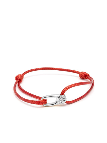 Nialaya Men's String Bracelet Red String Bracelet with Silver Hook Red String Bracelet with Silver Hook MST_086